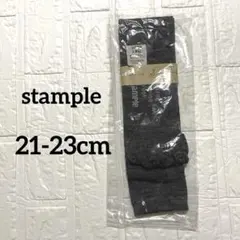 stample メリノウール 5本指 ハイソックス 21-23cm ダークグレー