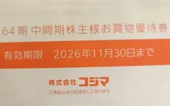 コジマ 株主優待 10,000円分
