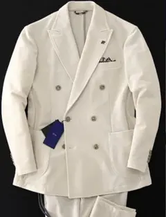 新品未使用タグ付 ジーステージ コーデュロイ ダブル スーツ オフホワイト