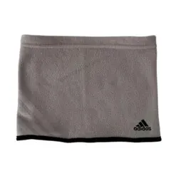 adidas アディダス ネックウォーマー グレー 黒 防寒具 メンズ
