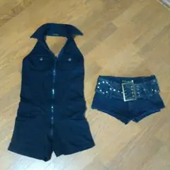 ANAP☆★オールインワン&ダイア風☆黒×金のショーパン(*´ω｀*)♪