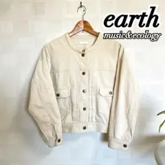 earth music&ecology ホワイト デニム ジャケット