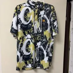 美品】LOUDMOUTH フラミンゴ 蝶 総柄 半袖ポロシャツ ゴルフウェア