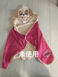 【未使用】パウパトロール スカイ なりきりポンチョタオル ピンク