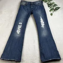 DIESEL ZATHAN W27 L30 ブーツカット デニムフレ ア - メルカリ