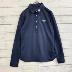 Callaway ロンT ポロ ストレッチ 吸汗速乾 ネイビー S レディース