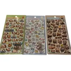 ボンボンドロップシール3枚セット オリジナル アニマル