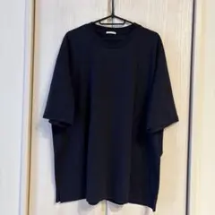 GU ドライポンチビッグTシャツ (五分袖)ネイビー　XL
