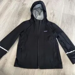 patagonia ブラック レインジャケット XS 5-6 キッズ