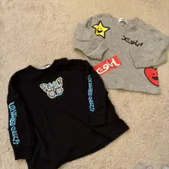 xgirl エックスガール　蝶と星デザイン Tシャツ2枚セット　80 90