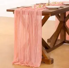 ピンク シフォン テーブルクロス