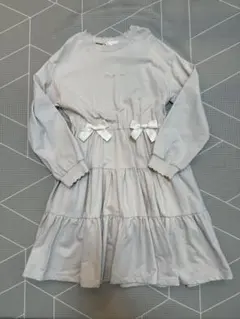 【期間限定10%値下げ】メゾピアノ ベージュ　スウェット生地ワンピース