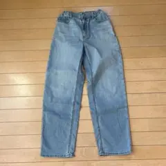 美品☆ユニクロ　ワイドジーンズ　160