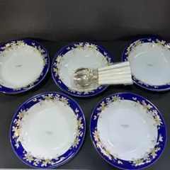 ROMANCE by MARUI　カレー、パスタ皿5枚セットスプーン付き共箱入り