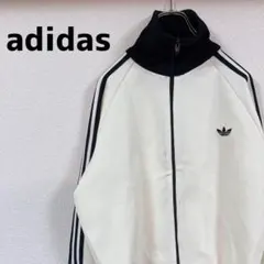 アディダス 80s 上下セット トラックジャケット ホワイト 一号　在原みゆ紀着