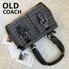 未使用保管品 黒 vintage coach old mini Boston