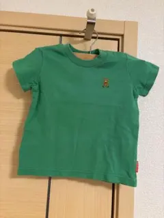 ミキハウス Tシャツ くま 刺繍 グリーン　70のサムネイル