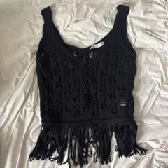 フリンジニットベスト