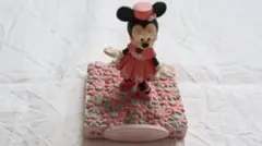 ☆Disney ミニーマウス フィギュア 置物 ポインセチア☆ディズニーストア