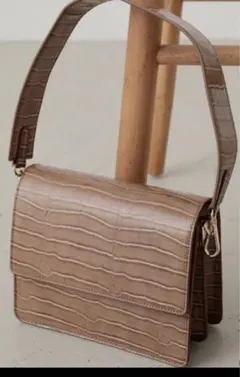 クロコ型押しスクエアトートバッグ