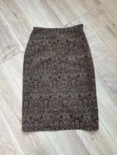 タイトスカート　ペイズリー柄　ジャガード素材