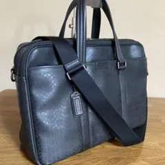 COACH コーチ ダブルファスナー　ブリーフケース2WAY PVC