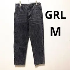 【新品タグ付き】GRL グレイル　テーパードブラックデニムパンツ at1338