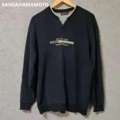 ✨KANSAIYAMAMOTOダークブルー Vネックセーター 長袖のサムネイル