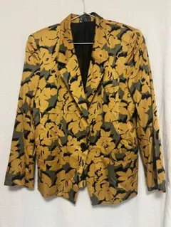 フラワーパターン テーラードジャケット