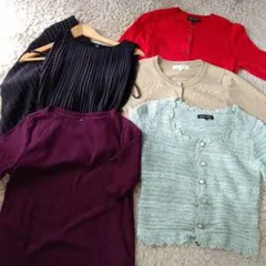 カーディガン　ワンピース　カットソー