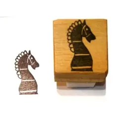 H828.消しゴムはんこ(スタンプ)うま チェス