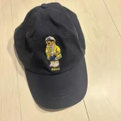 ポロベア刺繍 ネイビーキャップ