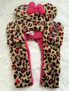 ディズニーマフラーキャップ ヒョウ柄