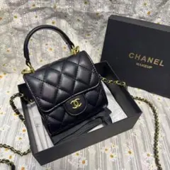 VIP限定 CHANEL ノベルティ ショルダーバッグ　ミラー付き ブラック