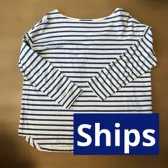 連休セール価格！Ships レディース　ボーダー　Tシャツ　7分丈