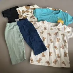 95 5着セットこども服　まとめ売り　半袖　7分丈ズボン　男の子　クラシック