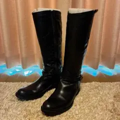 【極美品】本革ブラックロングブーツ　Giorgio Romano