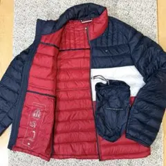 美品　リアルダウンジャケット　パッカブル　旅行　登山　TOMMYHILFIGER