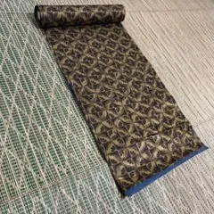 紬名古屋帯（格子に花絣文）全通総柄　正絹美品 楽天市場】名古屋帯 黒 博多 八寸 博多織 モンステラ プルメリア