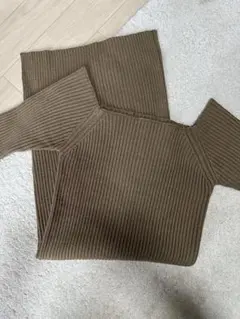 リブ ロングワンピース