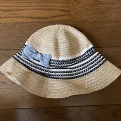 familiar 麦わら帽子 57cm リボン付き