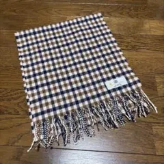 Aquascutum アクアスキュータム ウール マフラー チェック柄