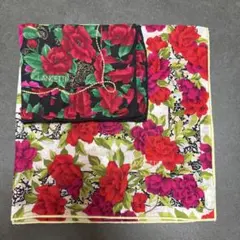 LANCETTI 花柄　ハンカチ　大判ハンカチ　2枚セット