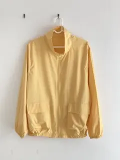 イエロー　ナイロンジャケット ジップアップ 長袖