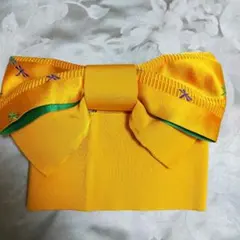 浴衣帯　作り帯　子供用　黄色　トンボ