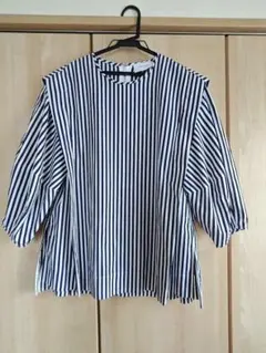 美品23区 カンクリーニ 大きいサイズ 50 ストライプ プルオーバー 