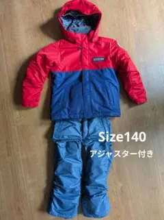 子供用スキーウェア サイズ140 赤/青　軟骨無形成症