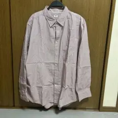 UNIQLO 赤白ストライプ柄ボタンダウンシャツ 3XL