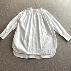 スローブイエナ　スタンドカラー ロング シャツ ブラウス　コットン　長袖