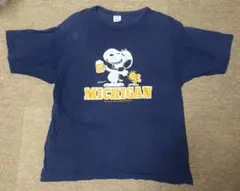 スヌーピー MICHIGAN Tシャツ ネイビー